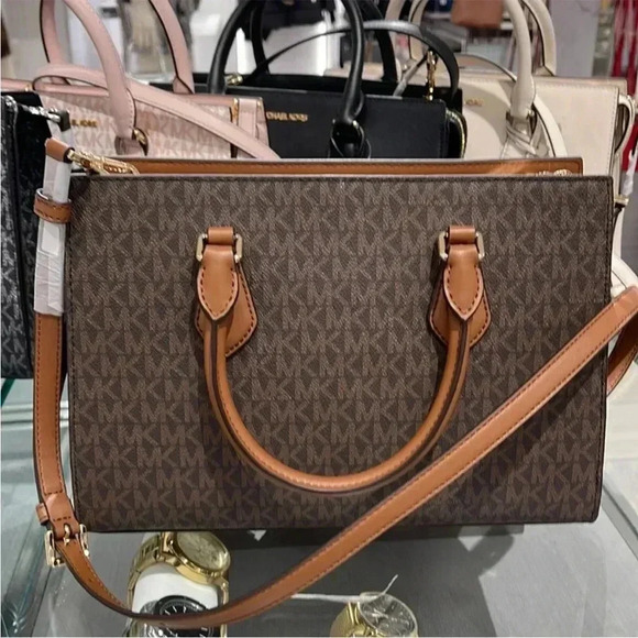 Michael Kors Sheila Medium Center Zip Satchel Bag - Picture 9 of 16